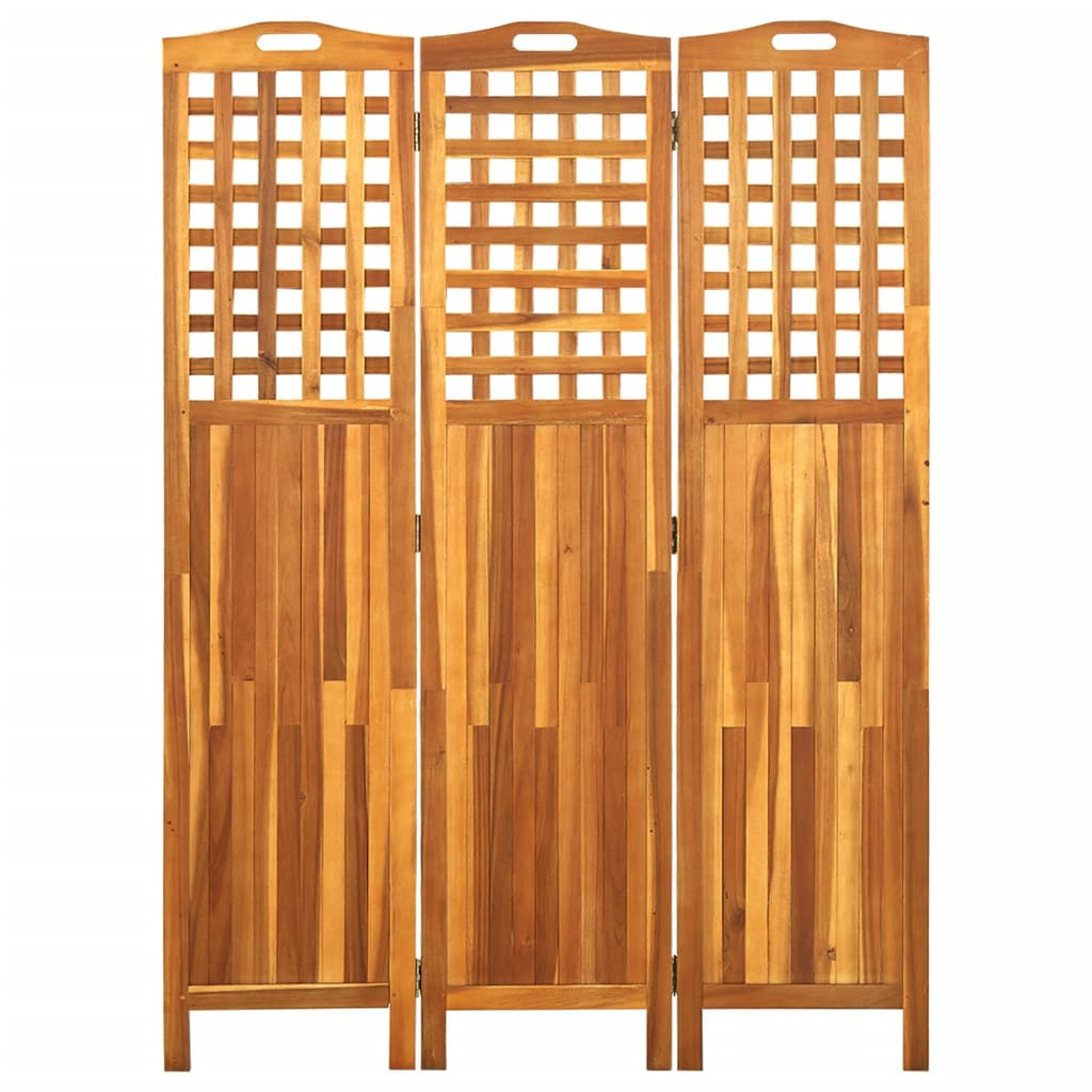 Parawan Drewniany Panelowy Panel Dekoracyjny Brązowy 121x2x170 cm