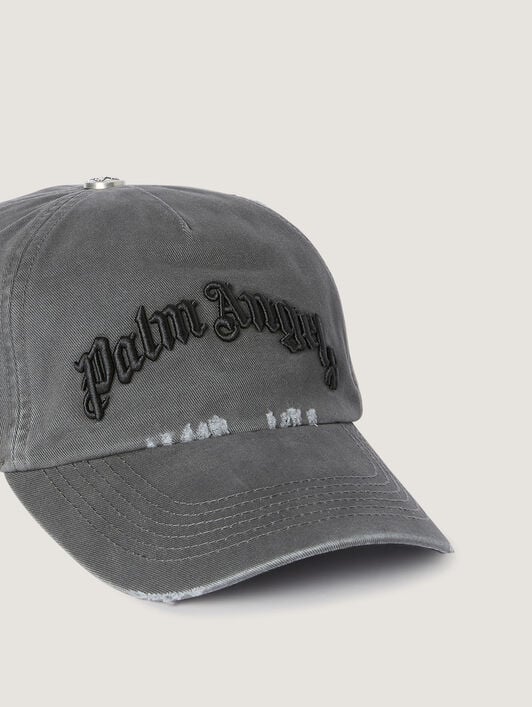 Curved Logo Distressed Cap