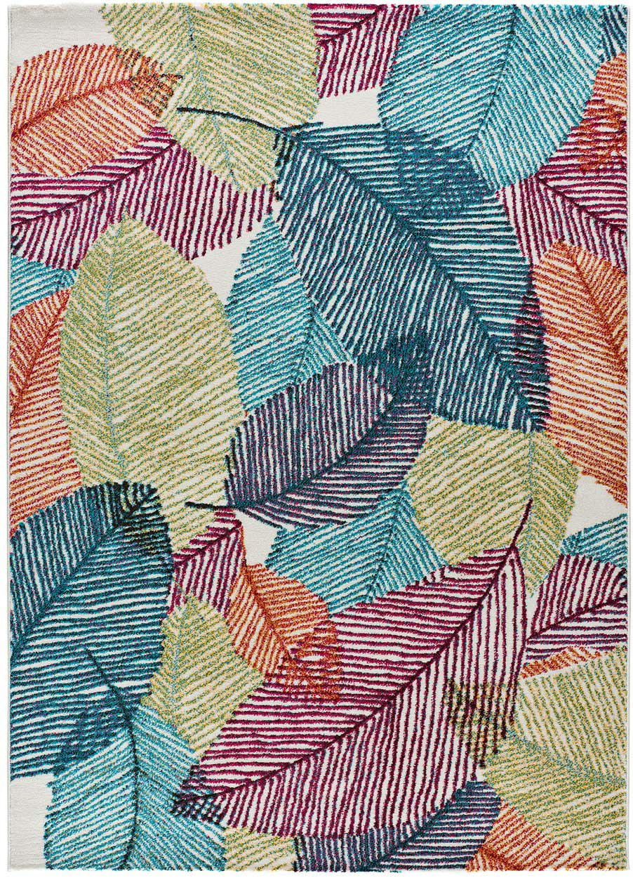 VIVA - Tapis multicolore à motifs tropicaux, 133X190 cm