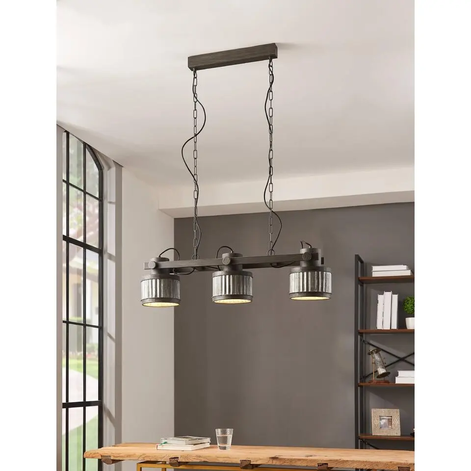 EGLO Turrock Hanglamp - E27 - 88 cm - Zwart