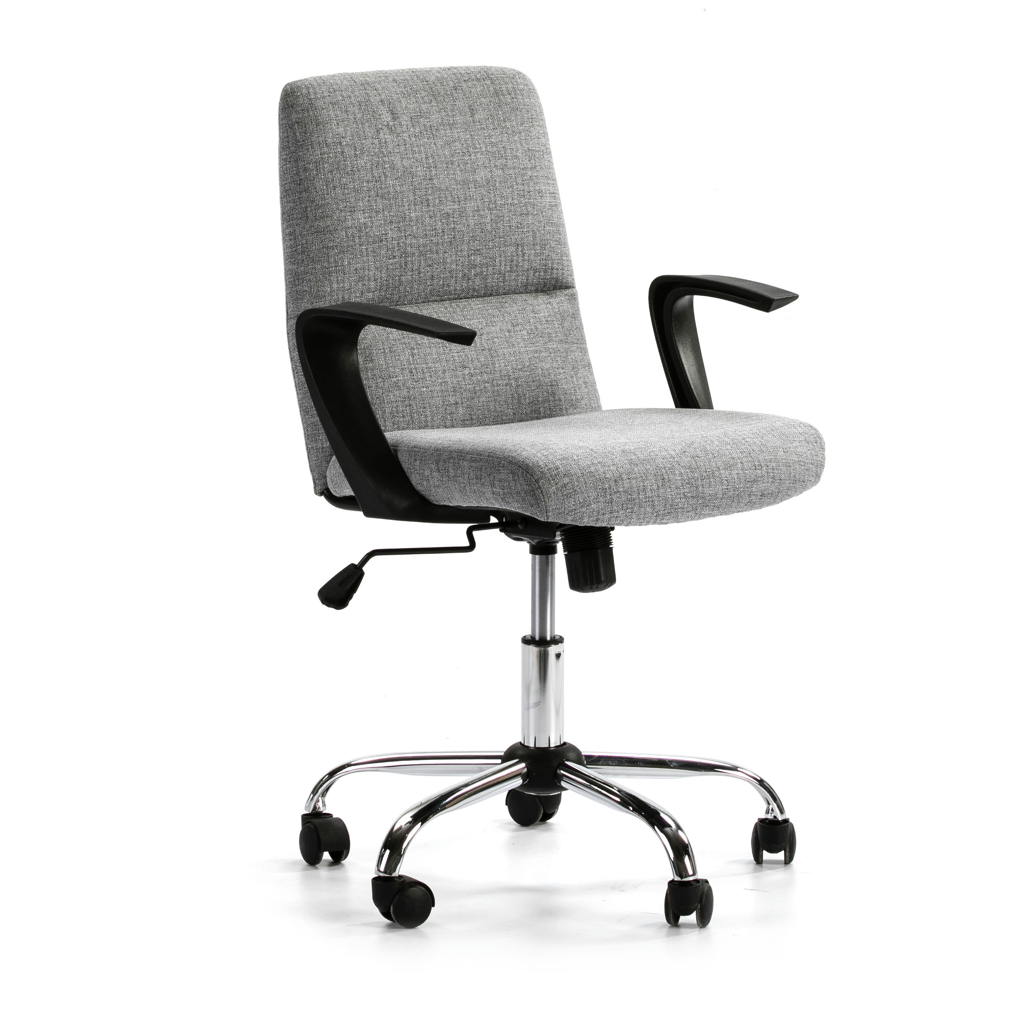 TEO - Fauteuil de bureau relevable/reclinable matelassé tissu gris clair