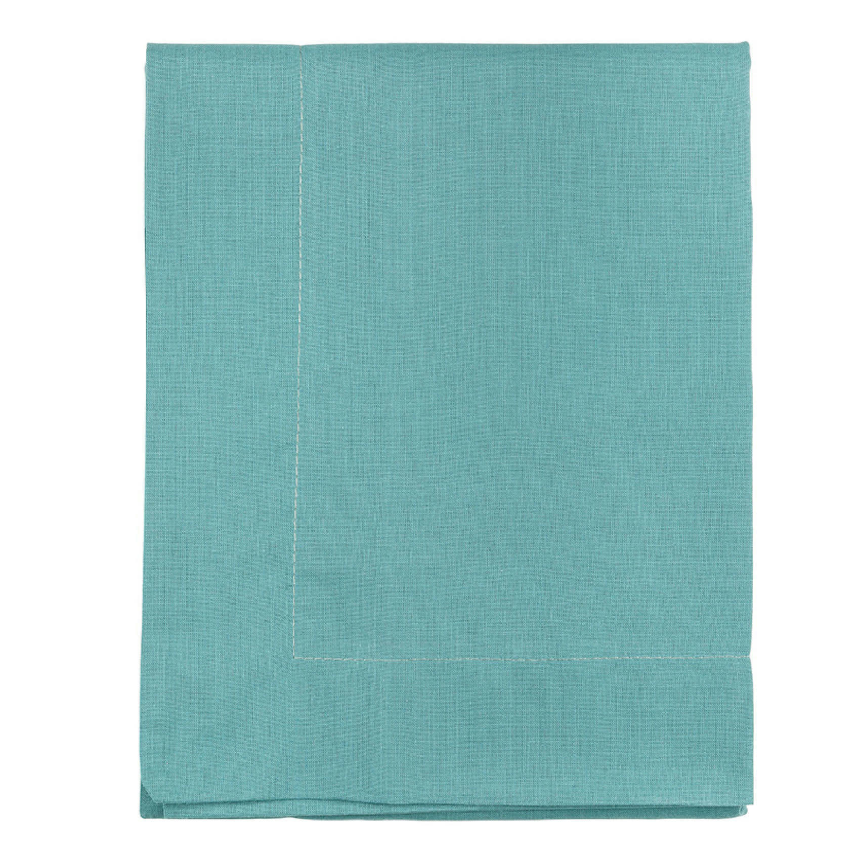 - Taie de traversin en 100% coton turquoise 43x185 cm