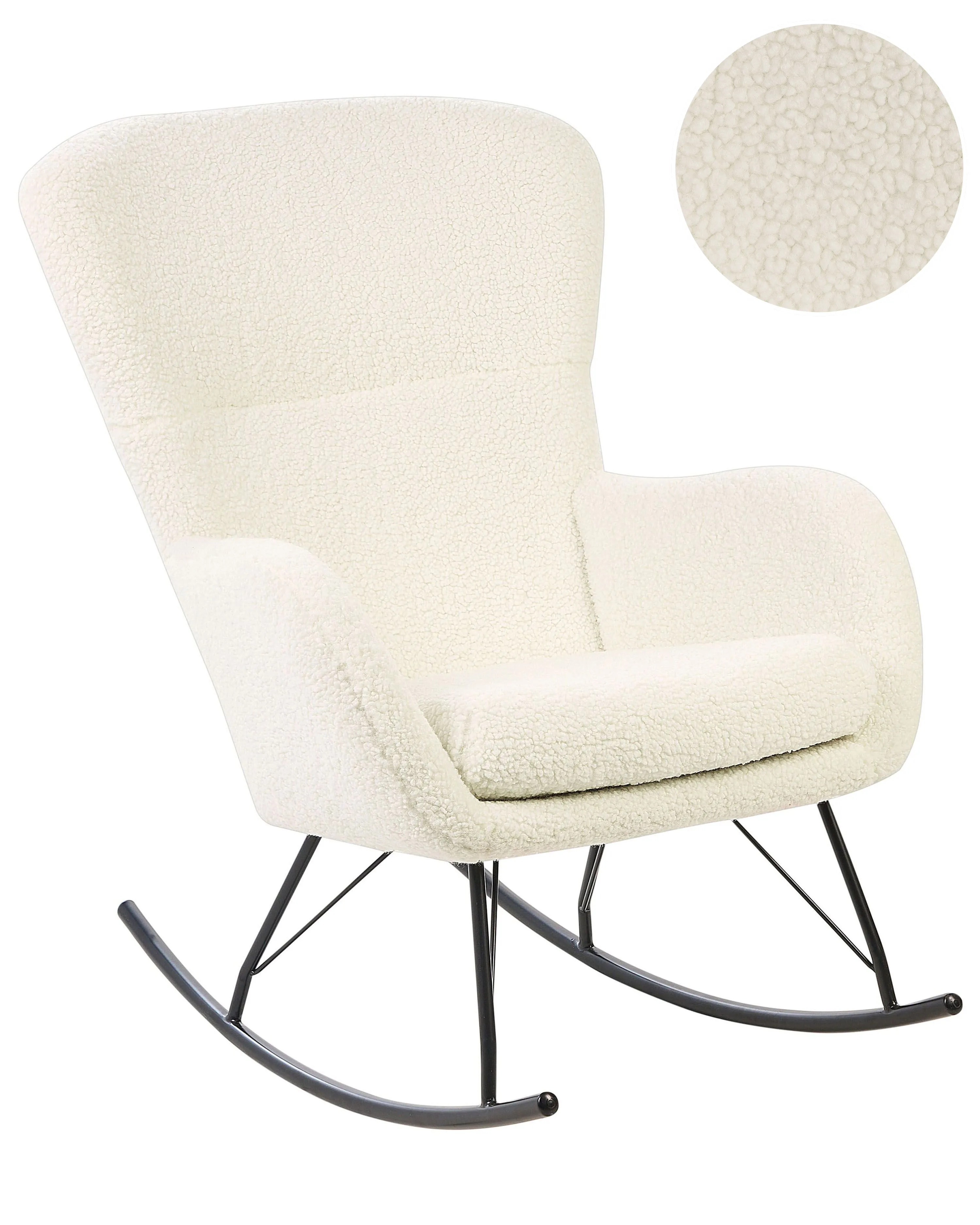 Rocking Chair ANASET Boucle Light Beige