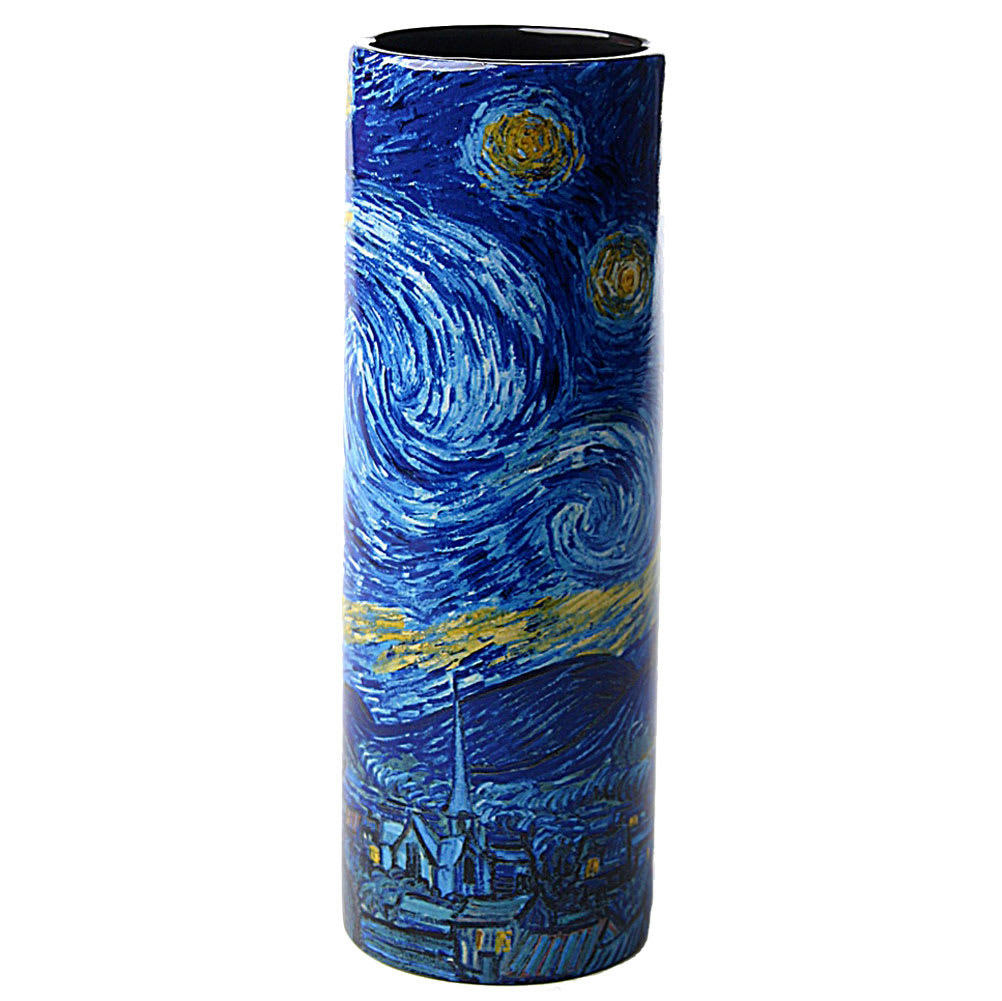 NUIT ÉTOILÉE - Vase en céramique allongé Van Gogh H18cm