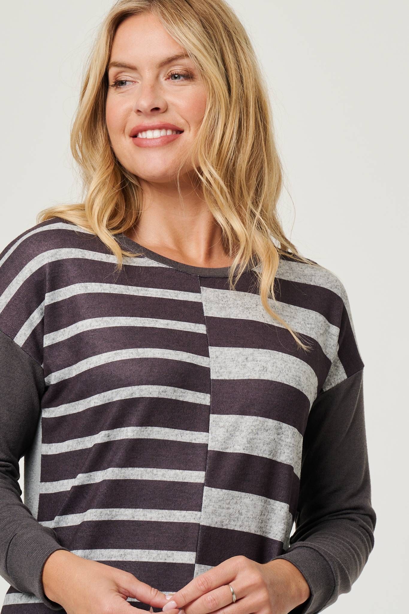 Izabel London Geo Print Drop Shoulder Sweatshirt