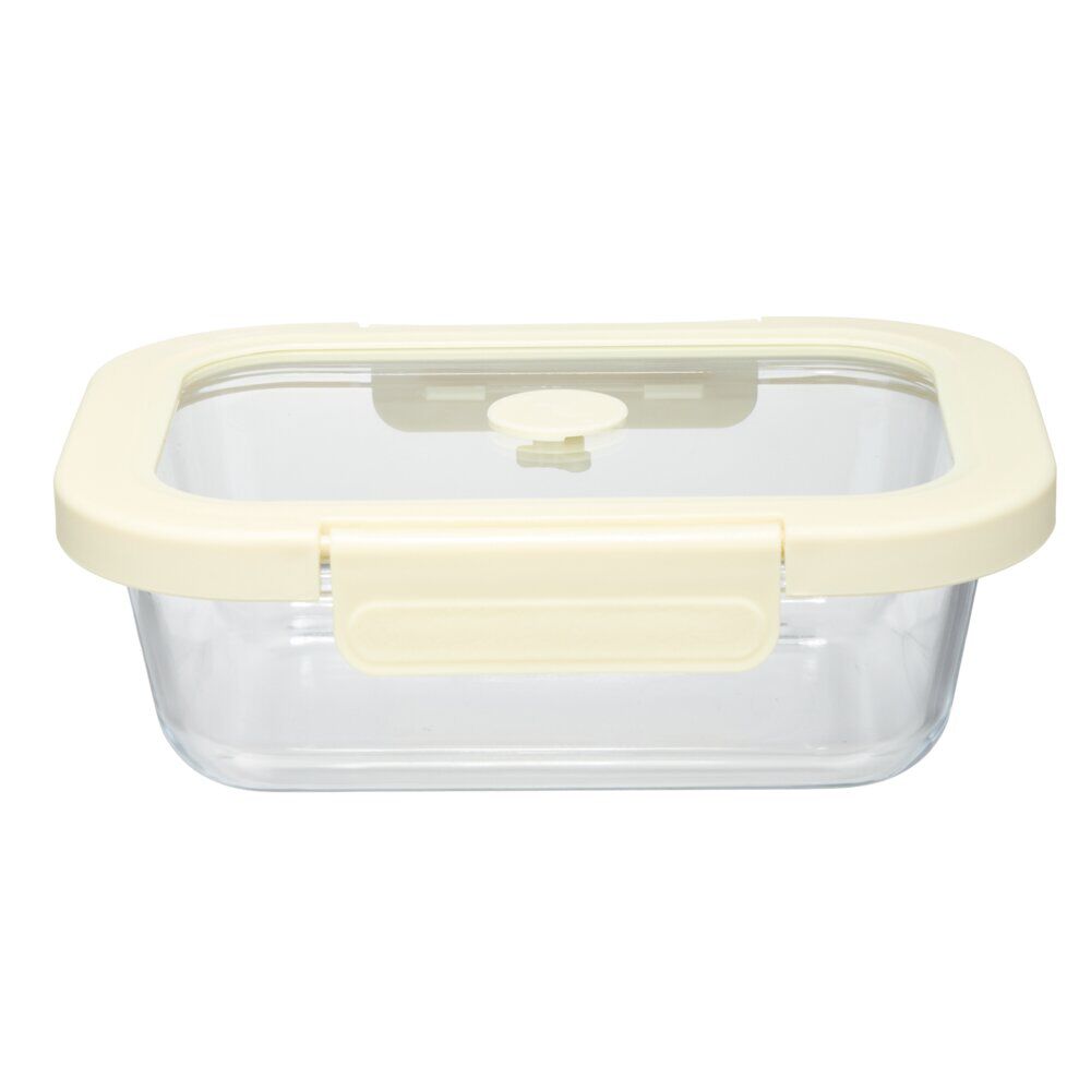 BoÎte de conservation verre et plastique blanc 650ml