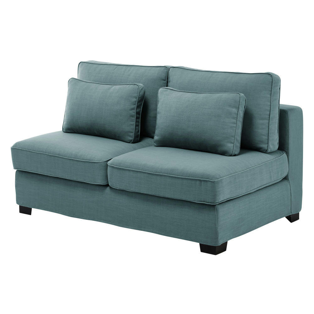 Milano - Chauffeuse pour canapé modulable 2 places bleu pétrole