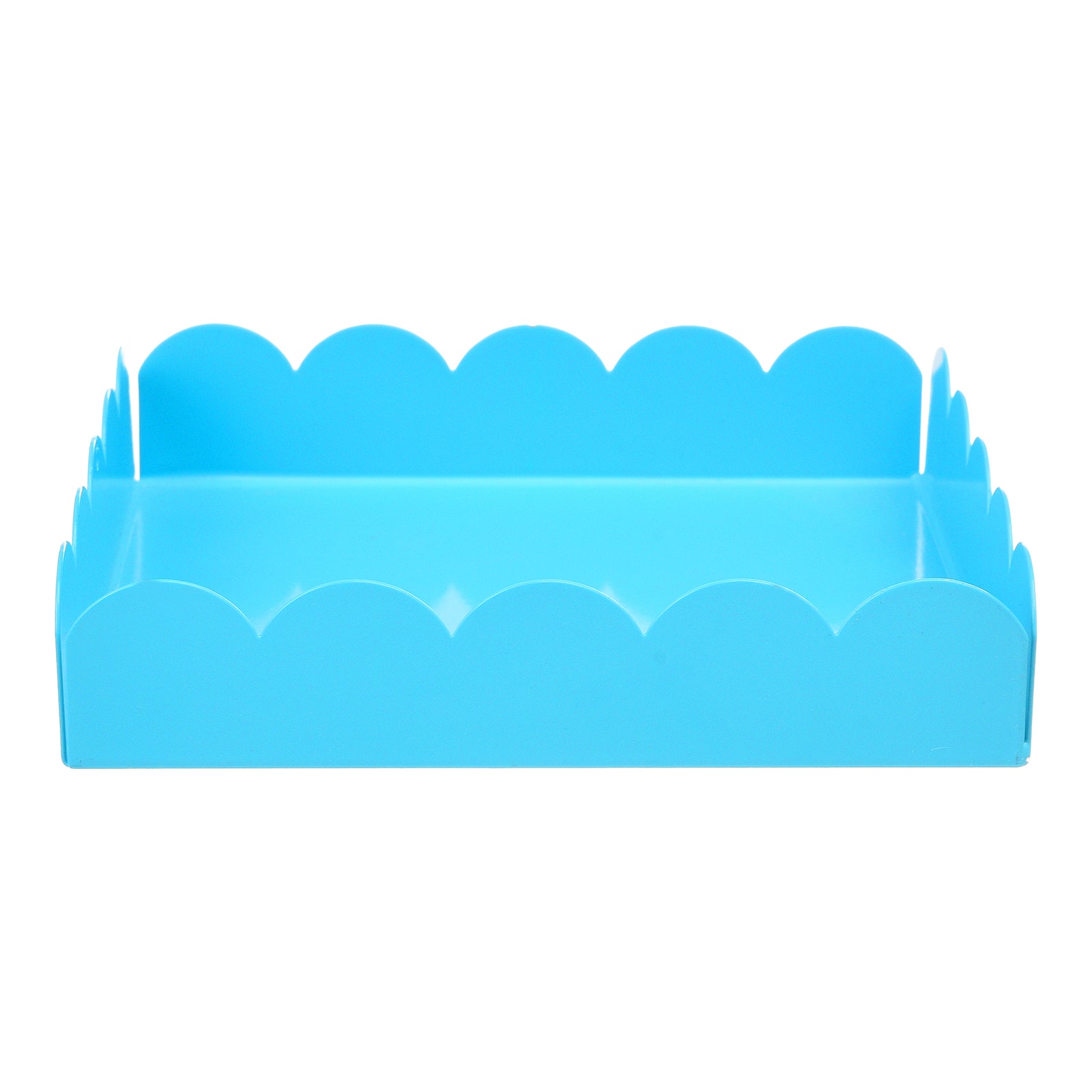 Deko-Tablett Wellenkante Blau,L 145 x B 145 x H 30 mm
