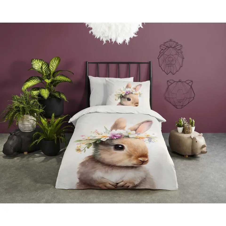 Pure Konijntje Evi Kinderdekbedovertrek Of-white