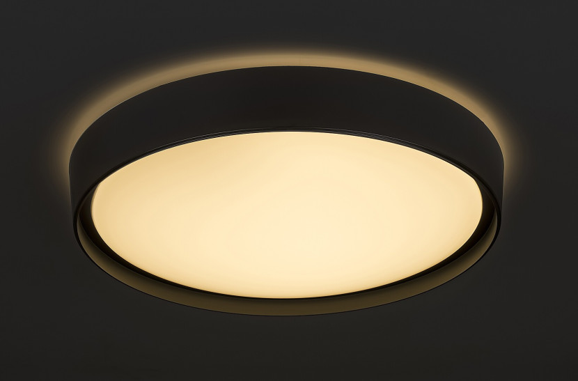 Plafon Achilles z pilotem okrągły czarny LED 1x40W 50cm 3200lm IP20 Rabalux