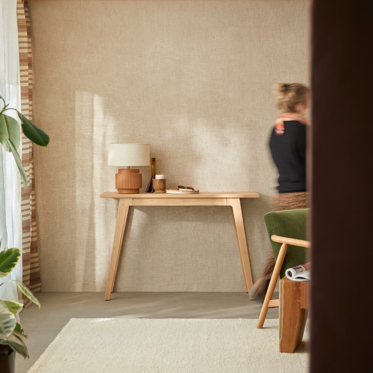 Tikamoon - Consoletafel van massief eikenhout Esmée