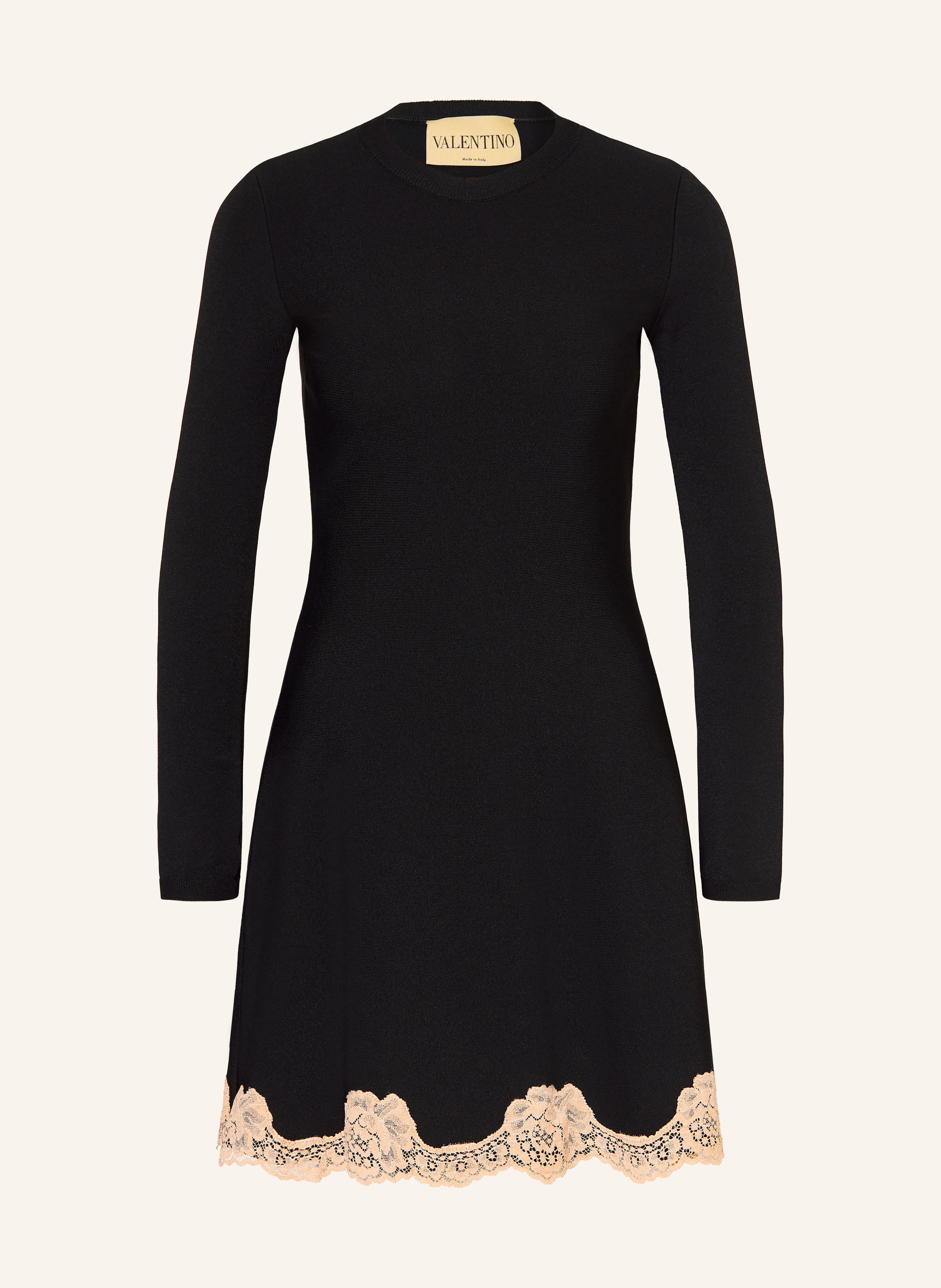 VALENTINO Strickkleid SOLID mit Spitze