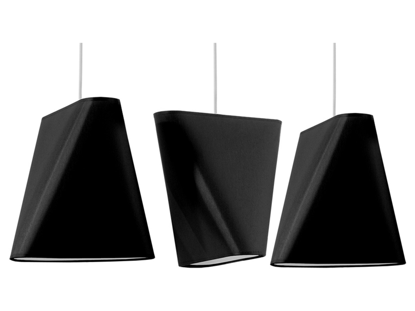 Lampa wisząca Blum 3-punktowa tkaninowa czarna