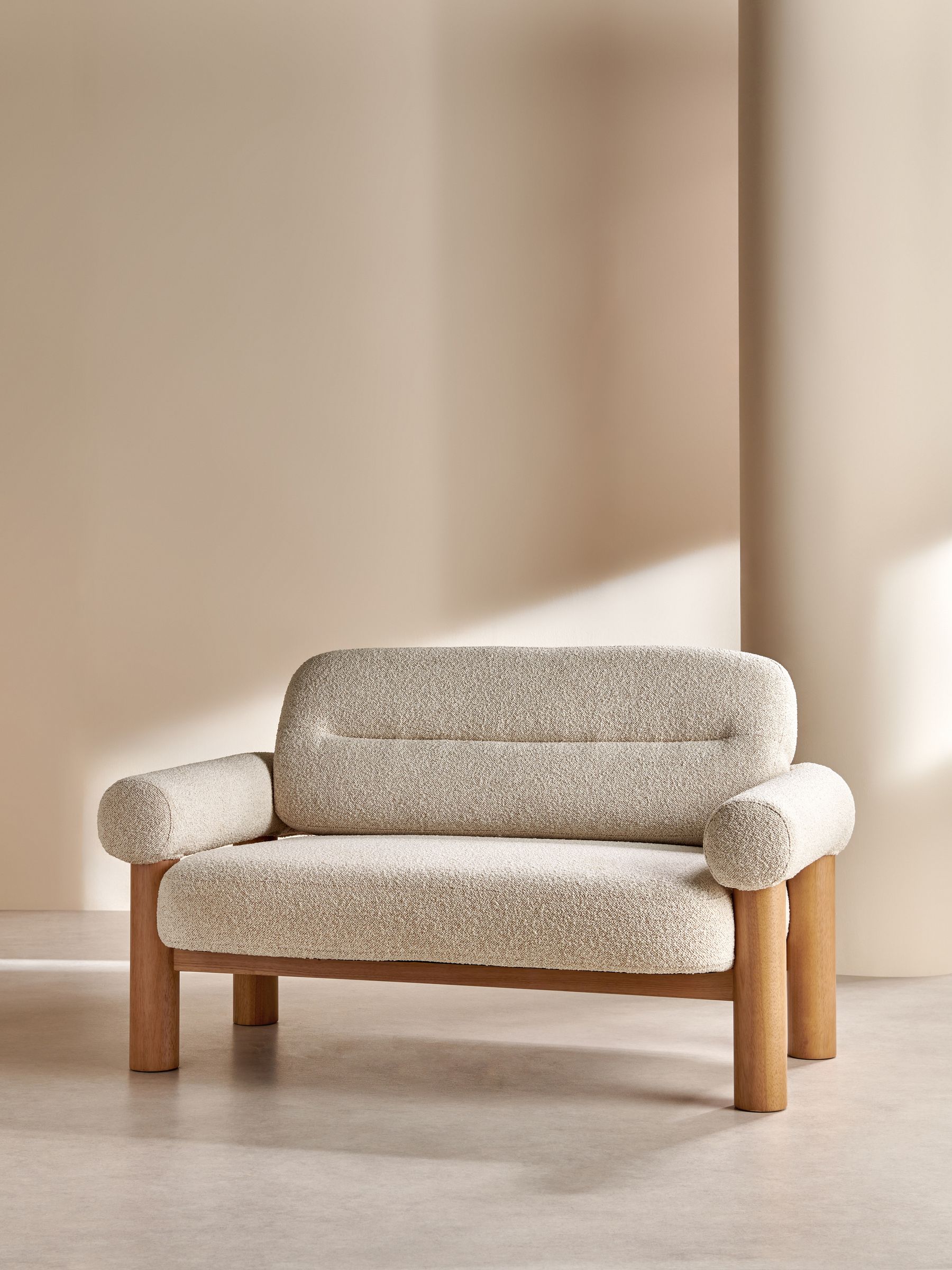 Maxton 2 Seater Sofa in Off White Pax Boucle