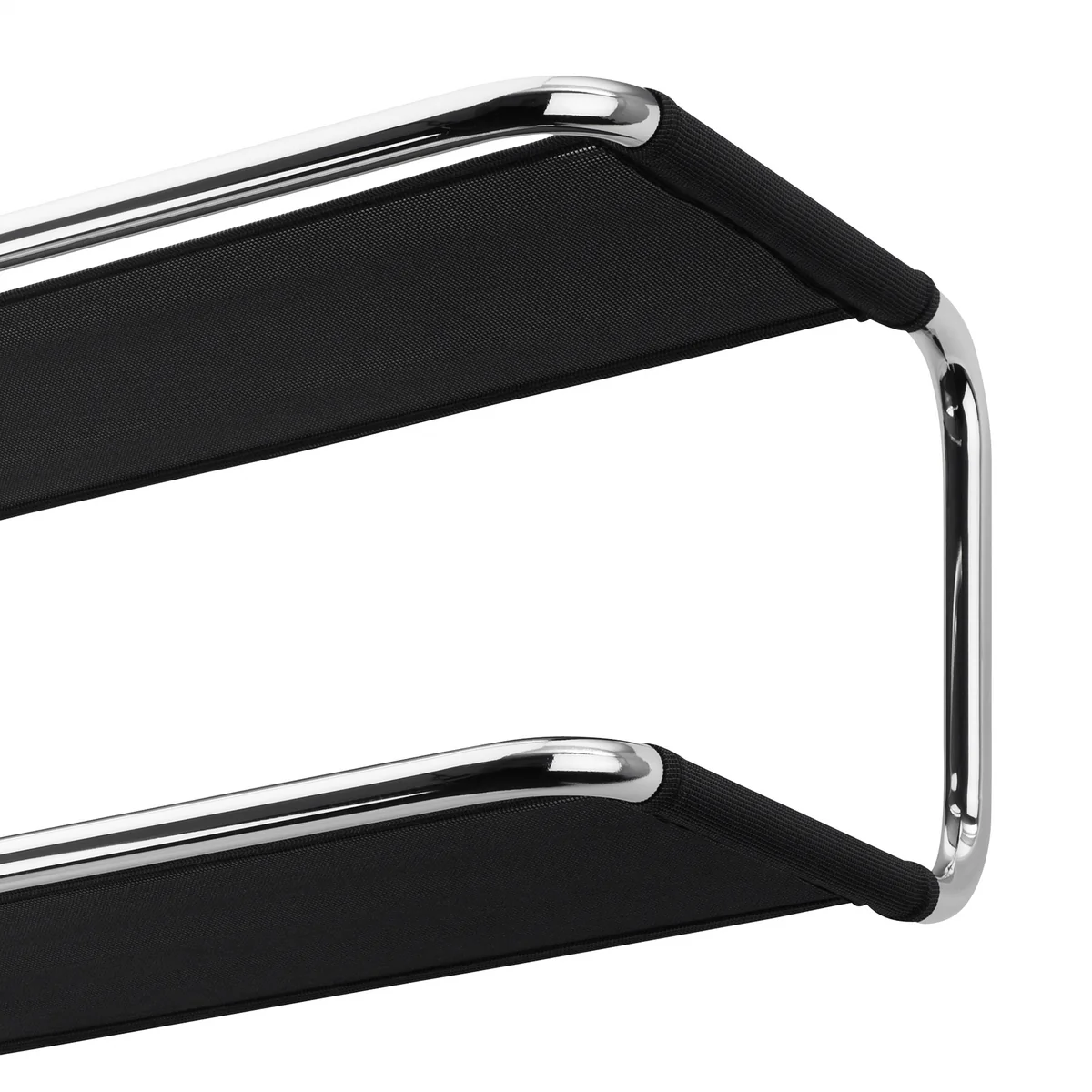 Thonet - S 1521 Garderobe / Schuhregal, Netzgewebe, schwarz