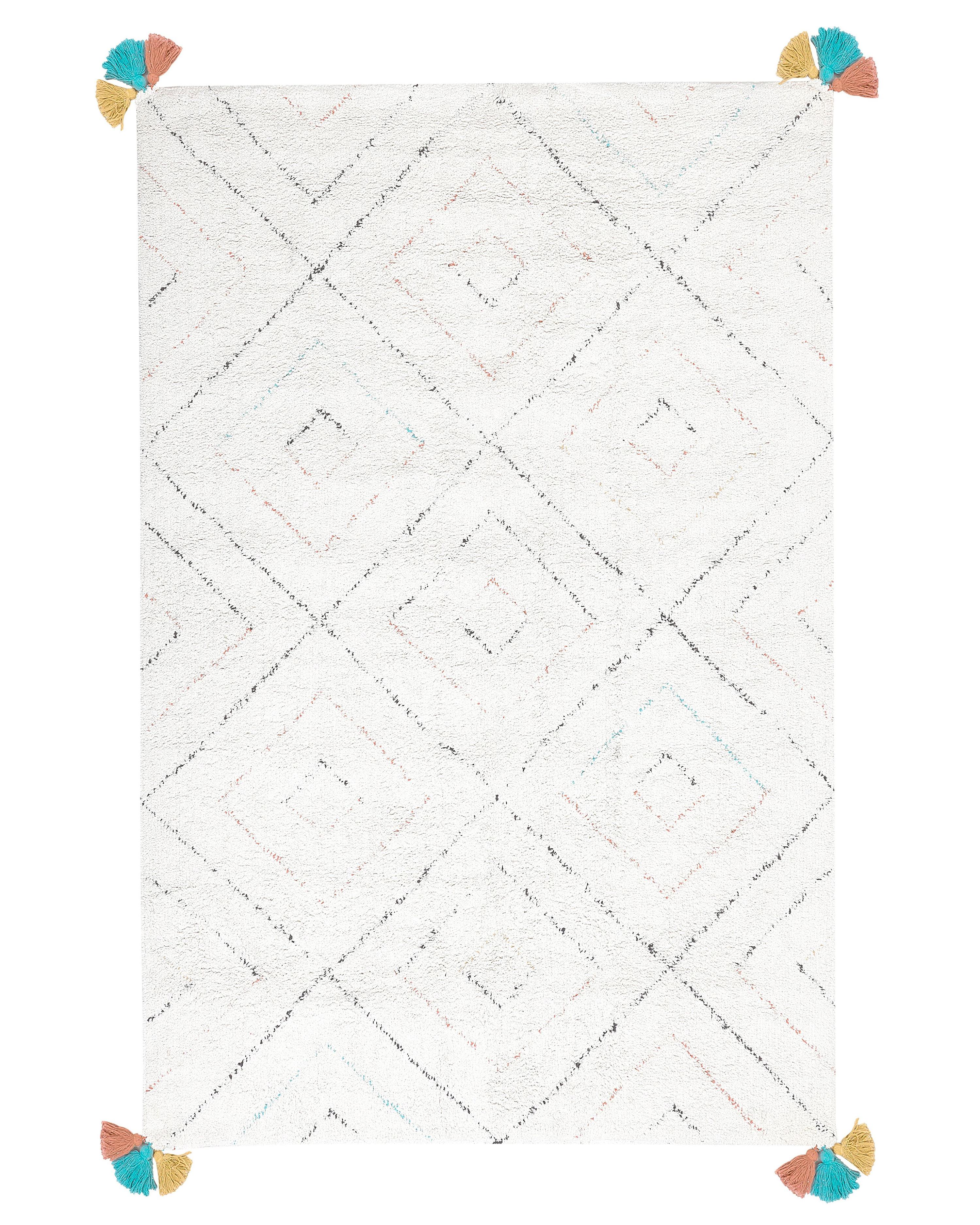 Rug KARTAL White 140 x 200 cm Cotton