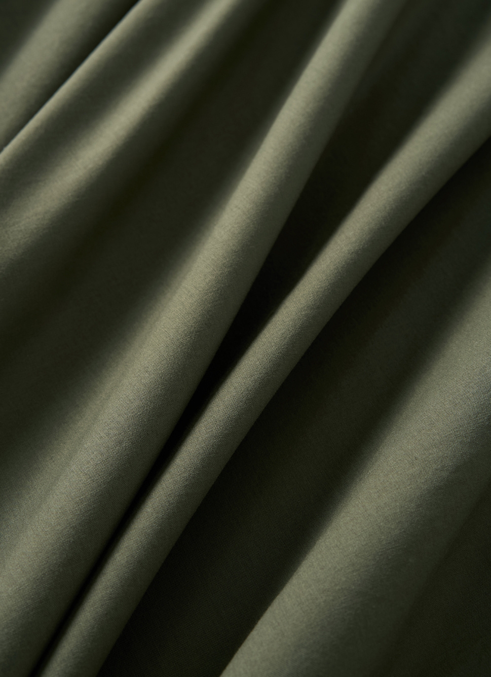 DRAP HOUSSE UNI EN COTON LAVÉ BIO KAKI