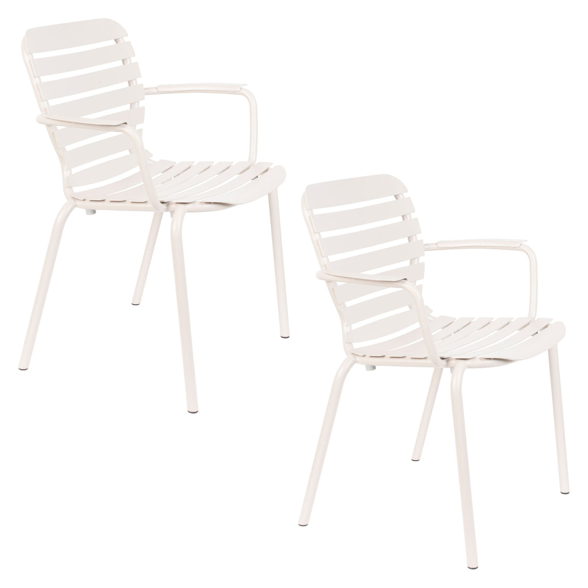 Zuiver Vondel Tuinstoel Armleuning Clay Wit - Set van 2