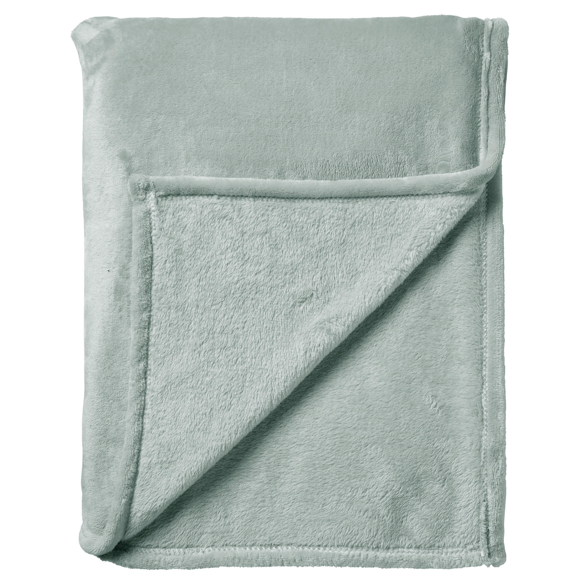 CHARLIE - plaid 200x220 cm - extra grote fleece deken - effen kleur - Jadeite - groen