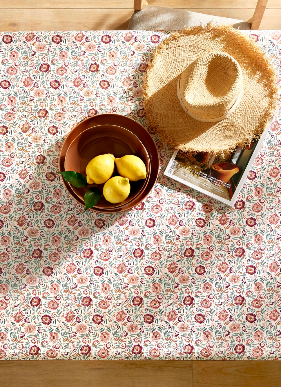 NAPPE ENDUITE FLEURS ROSY MULTICOLORE