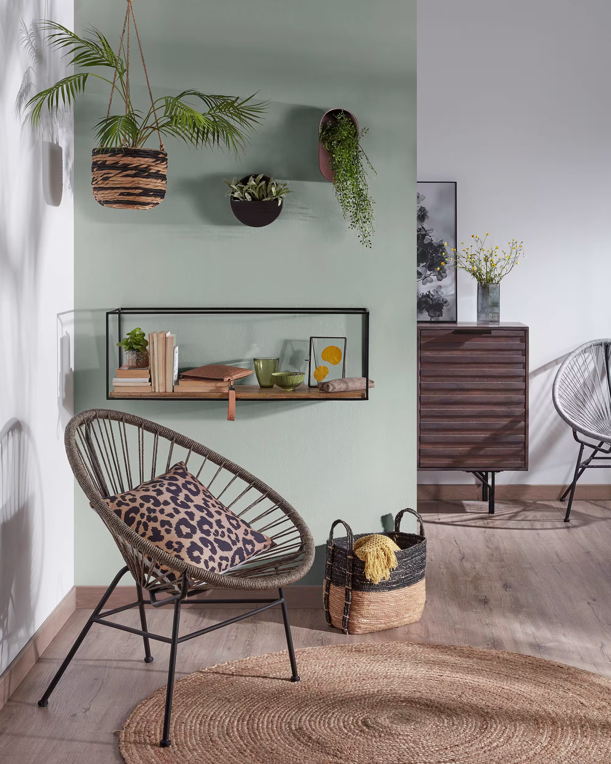 Estante Elisha de madera maciza de abeto 90 x 30 cm