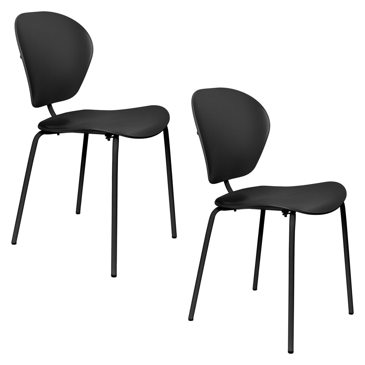 Zuiver The Ocean Chair Eetkamerstoelen Pirate Black - Set van 2