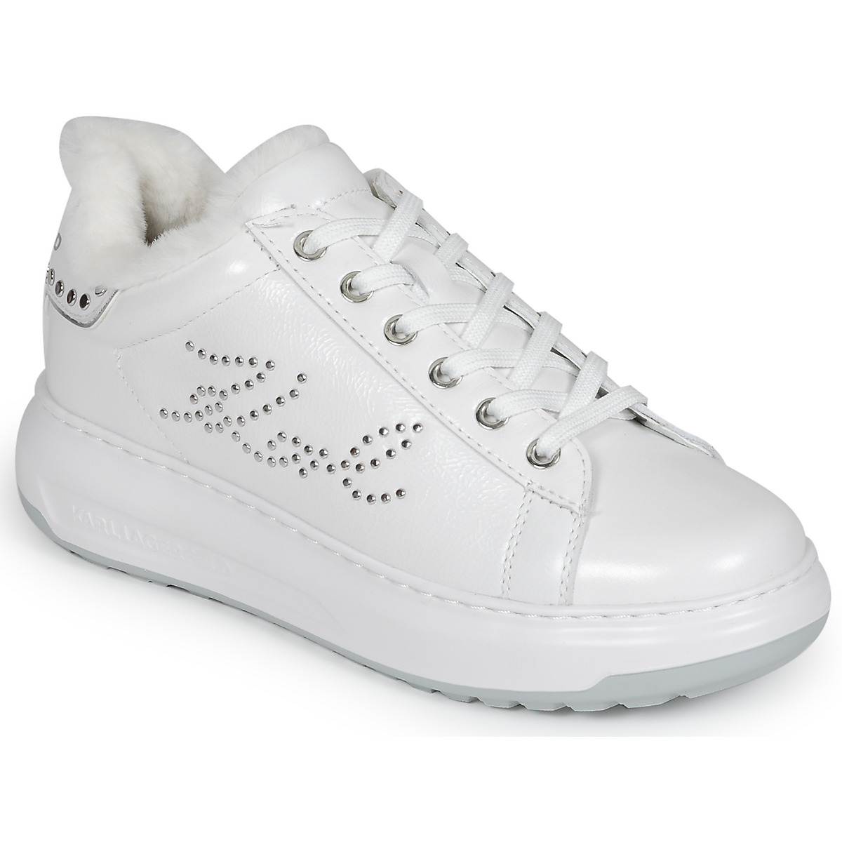 Karl Lagerfeld - KAPRI LUG Signia Studs Lo Lace - White / Silver