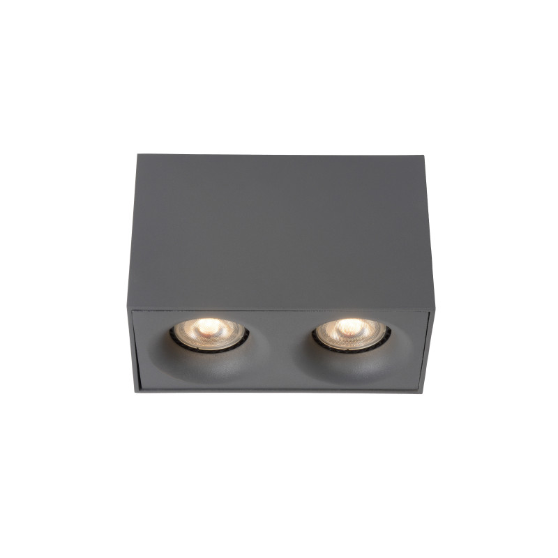 Spot LED Bentoo gris dimmable GU10 2 x 5 W LUCIDE