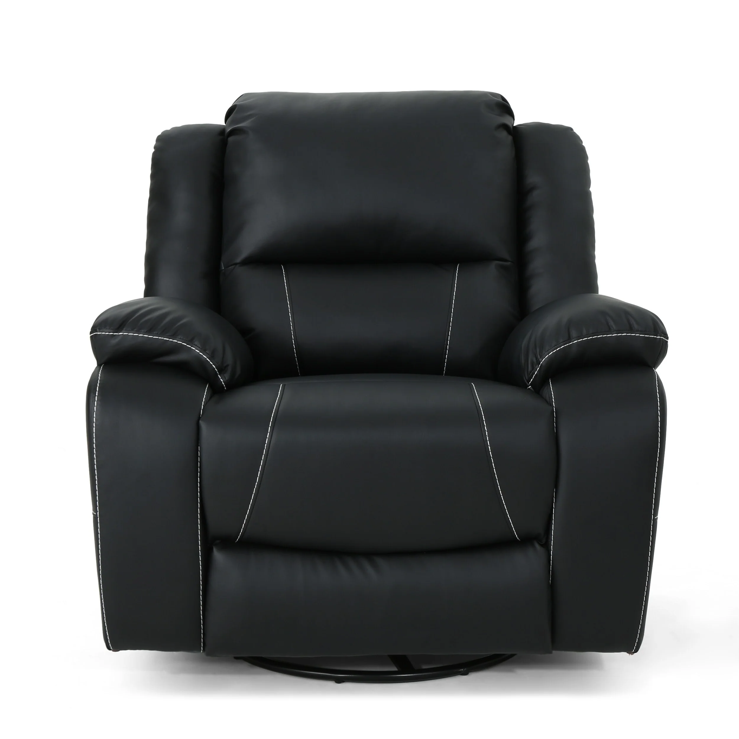 39 Wide Faux Leather Manual Swivel Standard Recliner