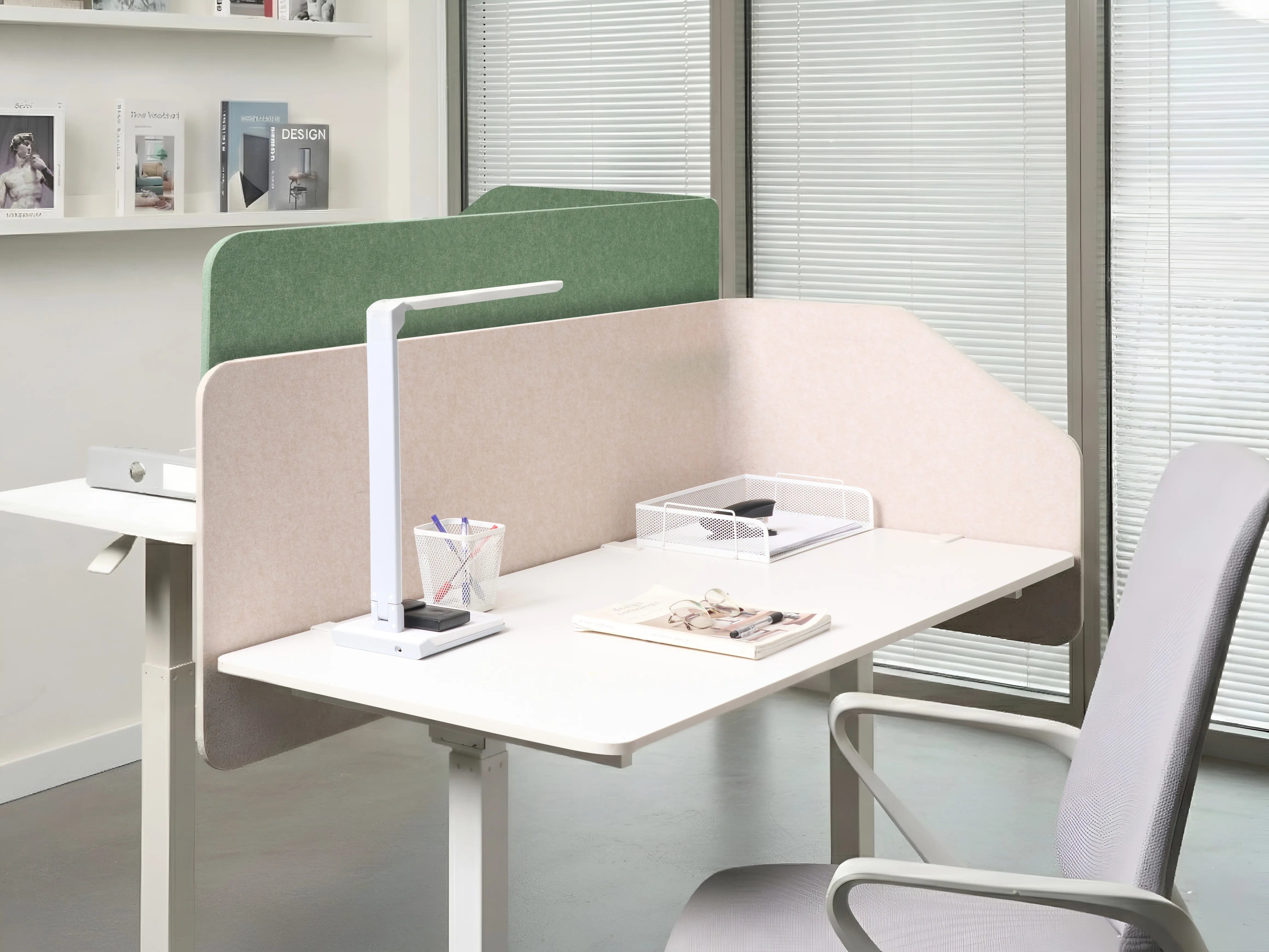 Desk Screen FOLDY 120 x 50 cm Beige