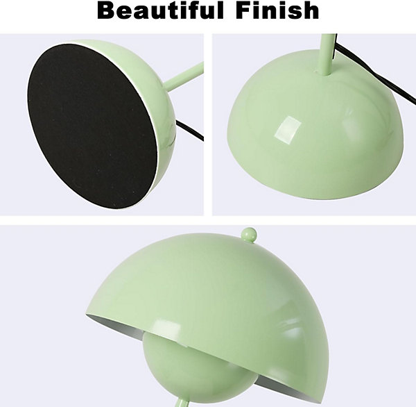 Lampe de Sol de Design Nordique Vert Inspiration Flowerpot et Base Parabolique Douille E27 pour Salon Salle à Manger et Chambre