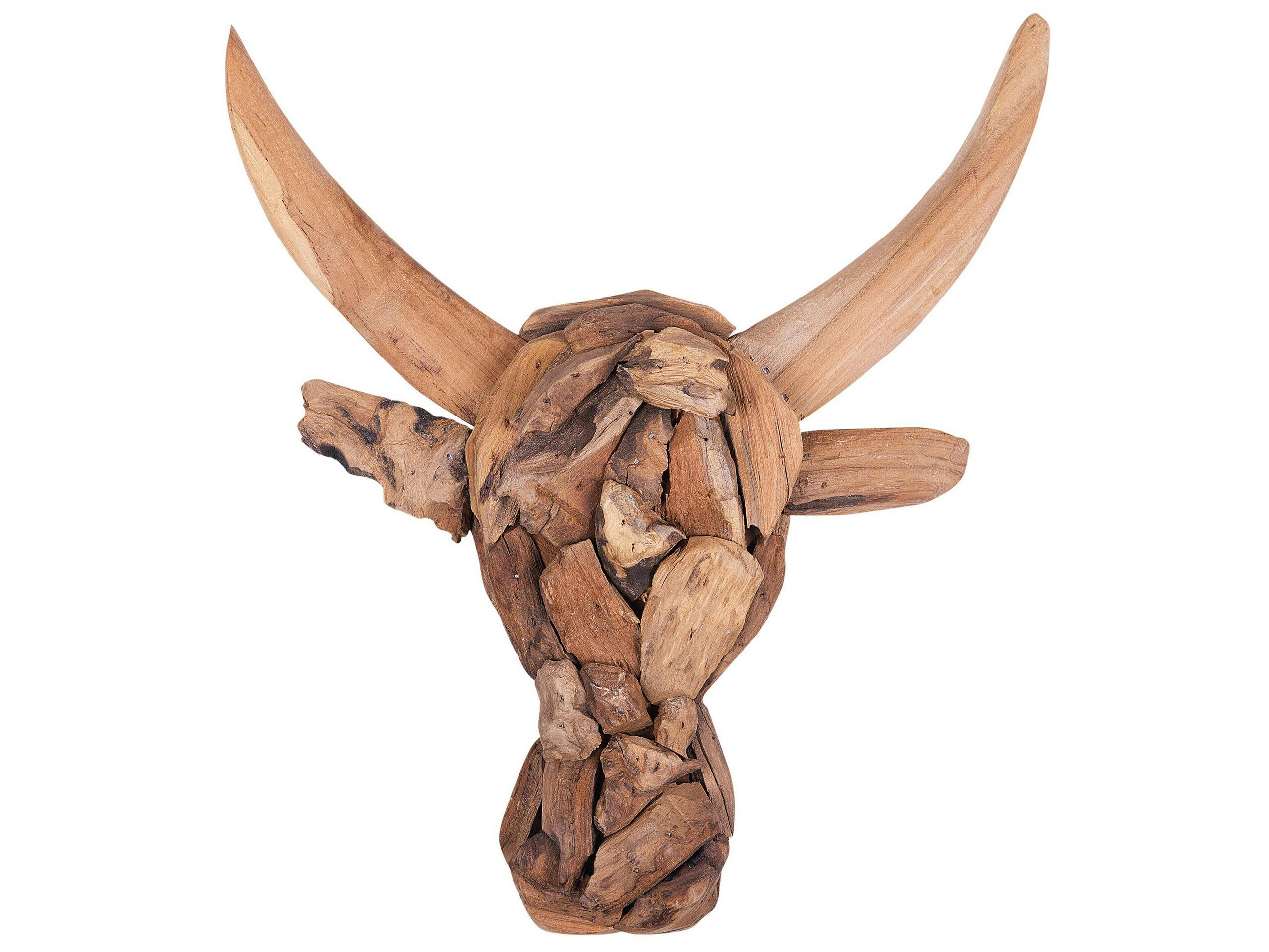 BULL HEAD - Décoration murale en bois de teck