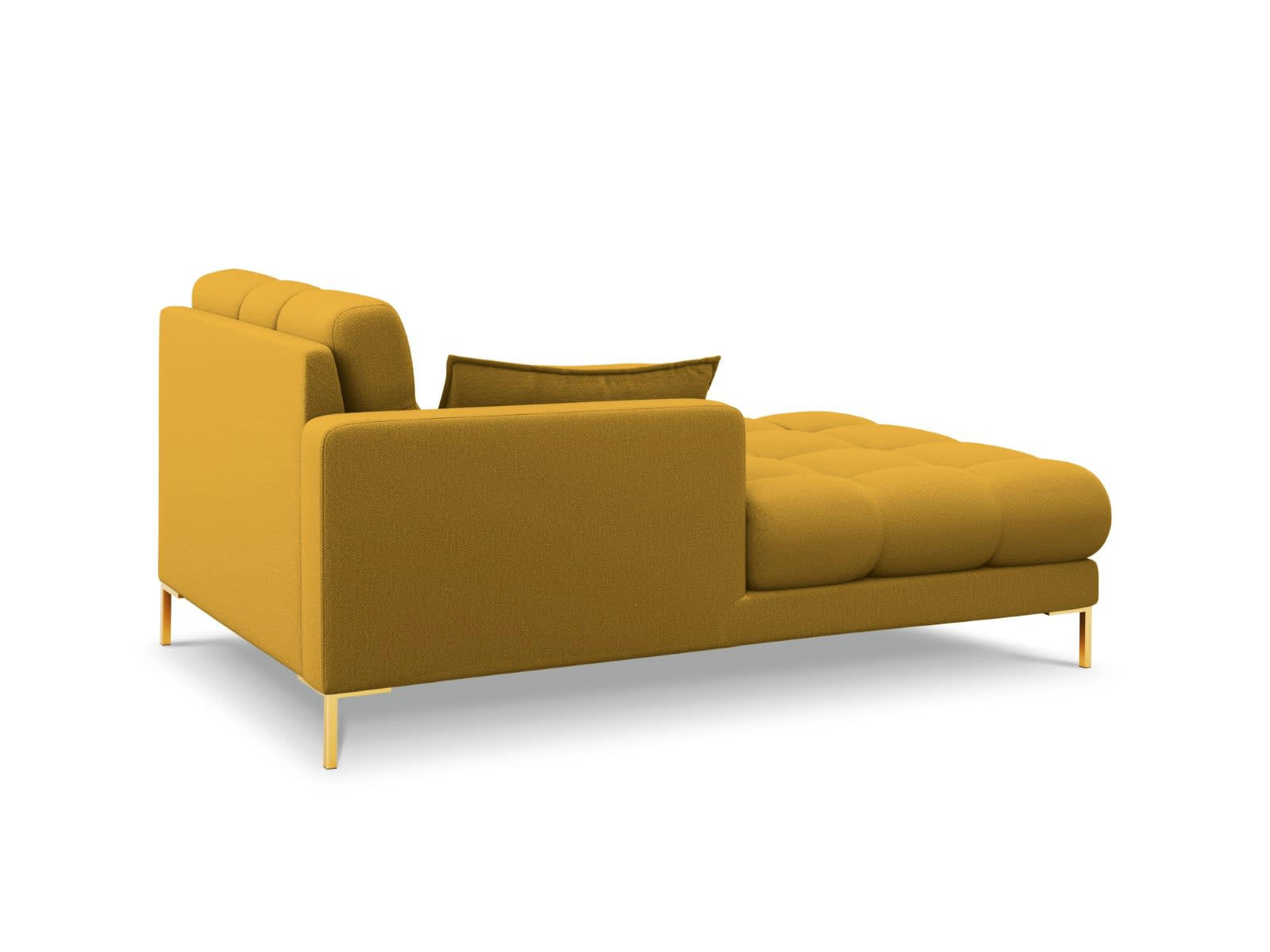 MAMAIA - Méridienne gauche 1 place en tissu structurel jaune