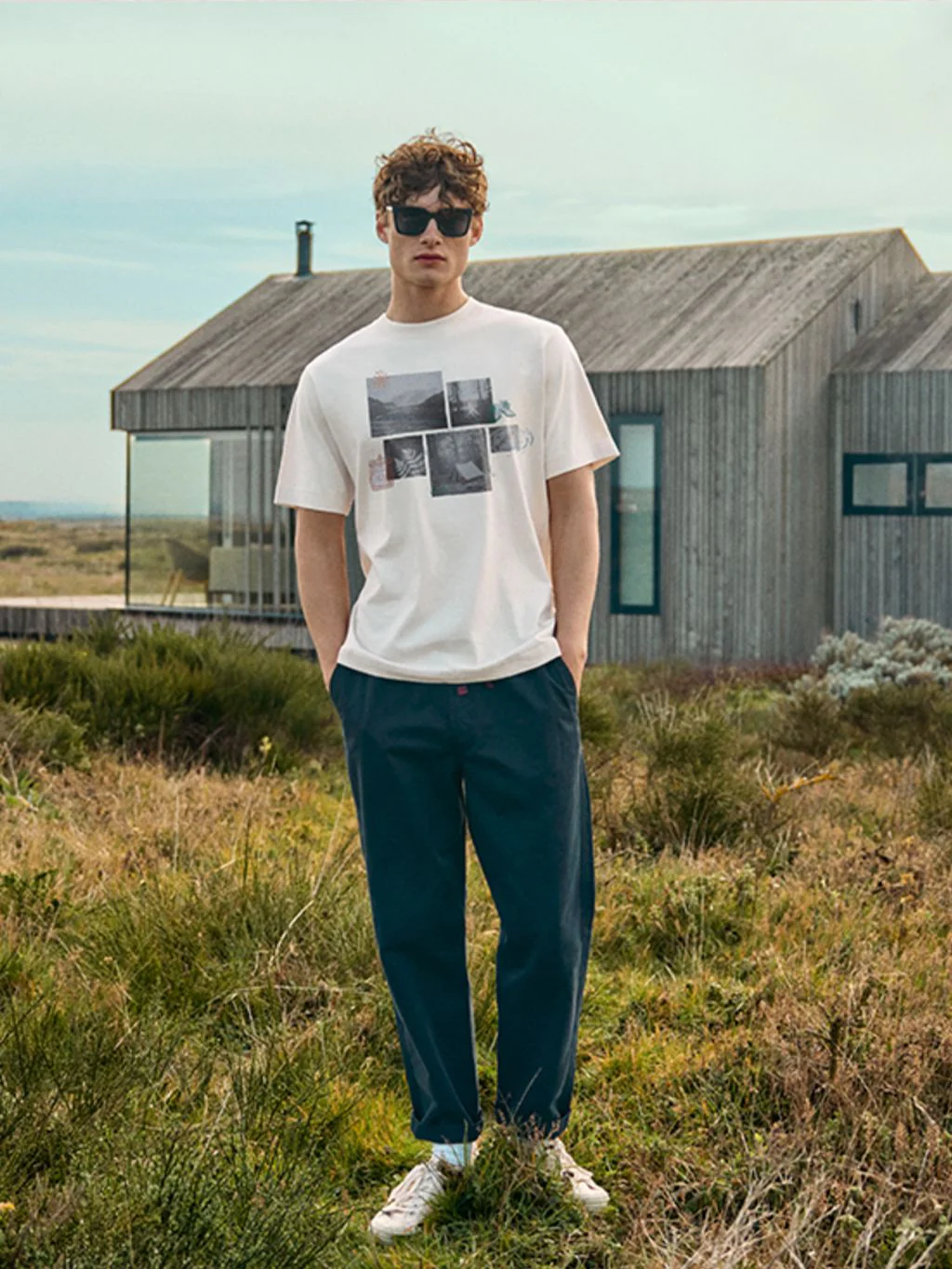 Keilder Organic Cotton Camping T-Shirt in White