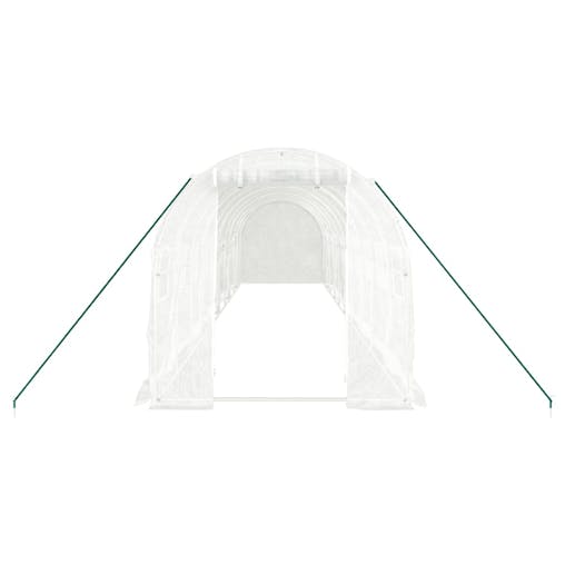 NNEVL Greenhouse with Steel Frame White 20 m&sup2; 10x2x2 m