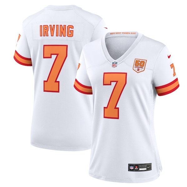 Bucky Irving '76 Tampa Bay Buccaneers Nike Women's 50th Season Game Jersey - White/Red/Creamsicle
