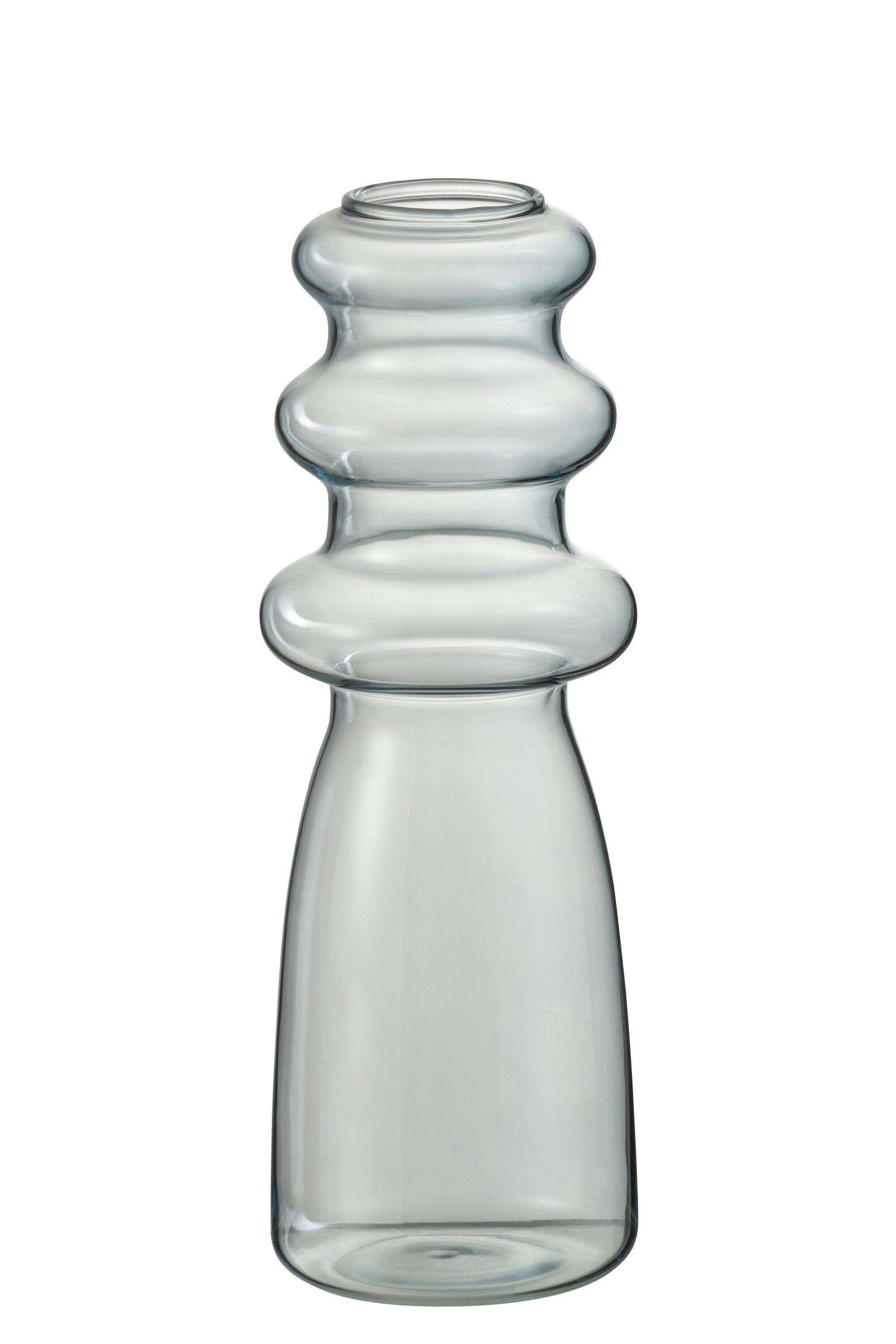 J-Line vaas Luna - glas - blauw - large - 21 cm hoog