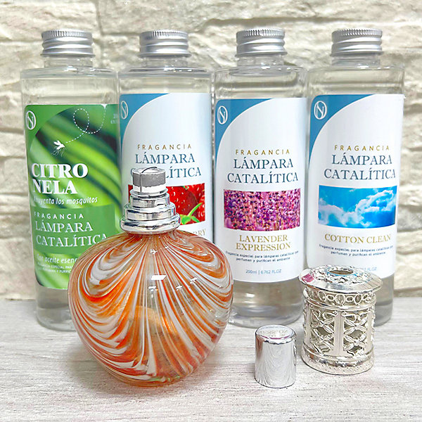 Lampe catalytique Orange Waves   Parfum Citronnelle 200 ml - élimine les mauvaises odeurs, parfume et améliore la qualité de l'air