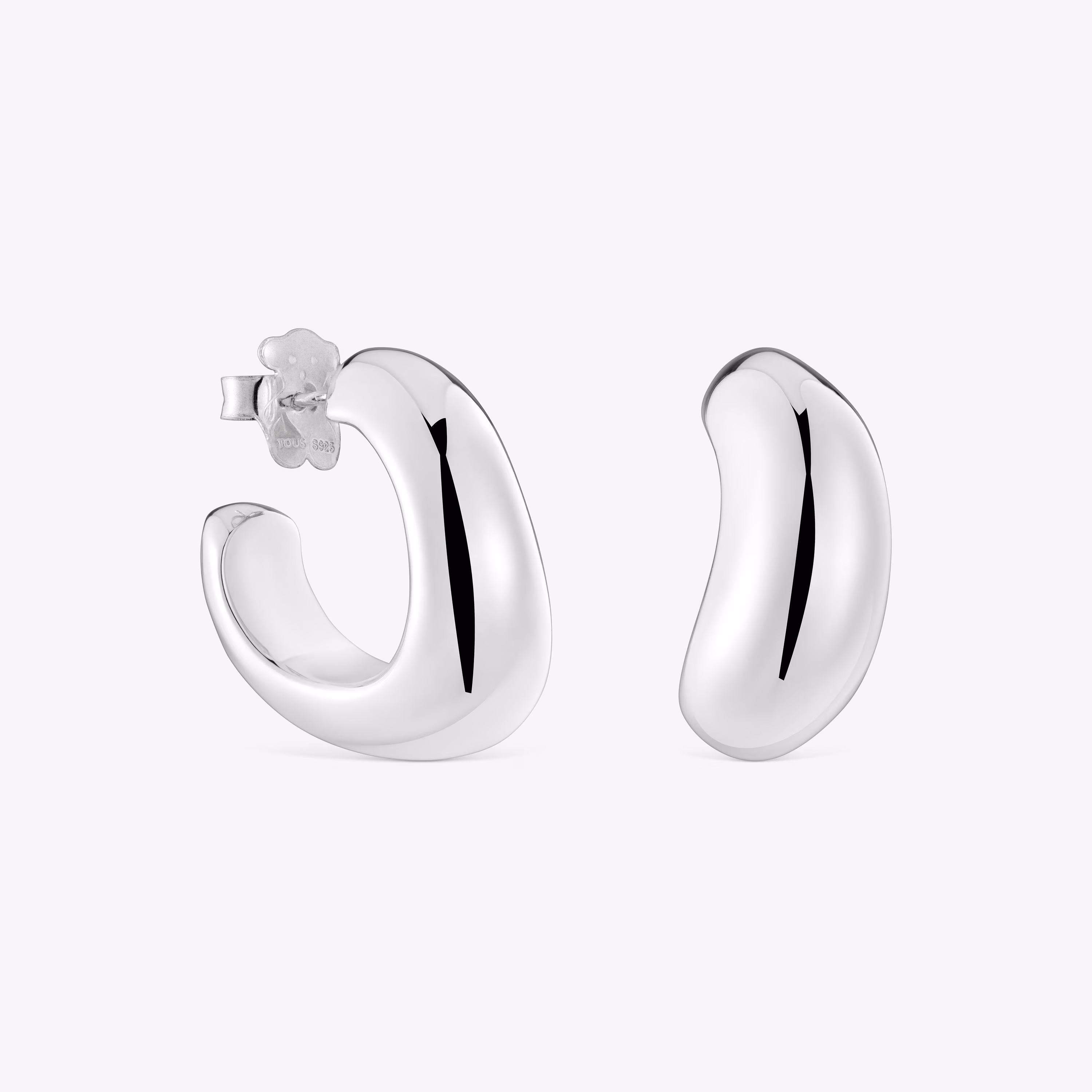 Pendientes de aro de plata Galia Basics