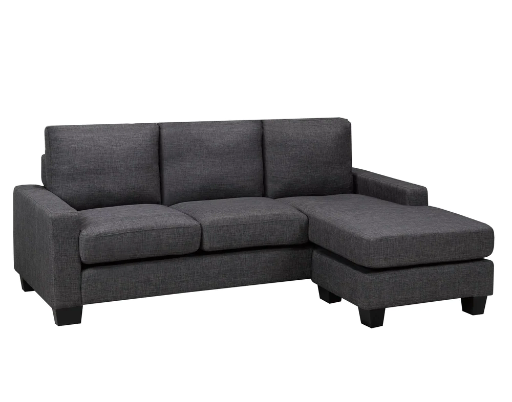 Brassex Hilton Tufted Sectional with Reversible Chaise