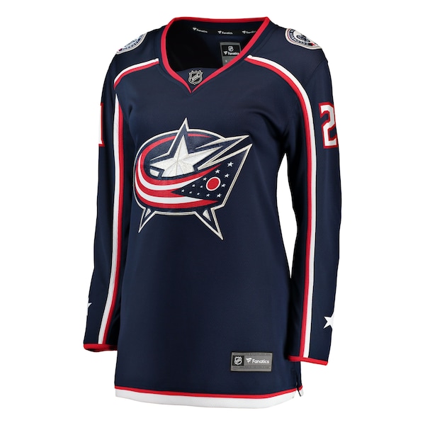 Isac Lundestrom Columbus Blue Jackets  Women's Home Breakaway Jersey - Navy