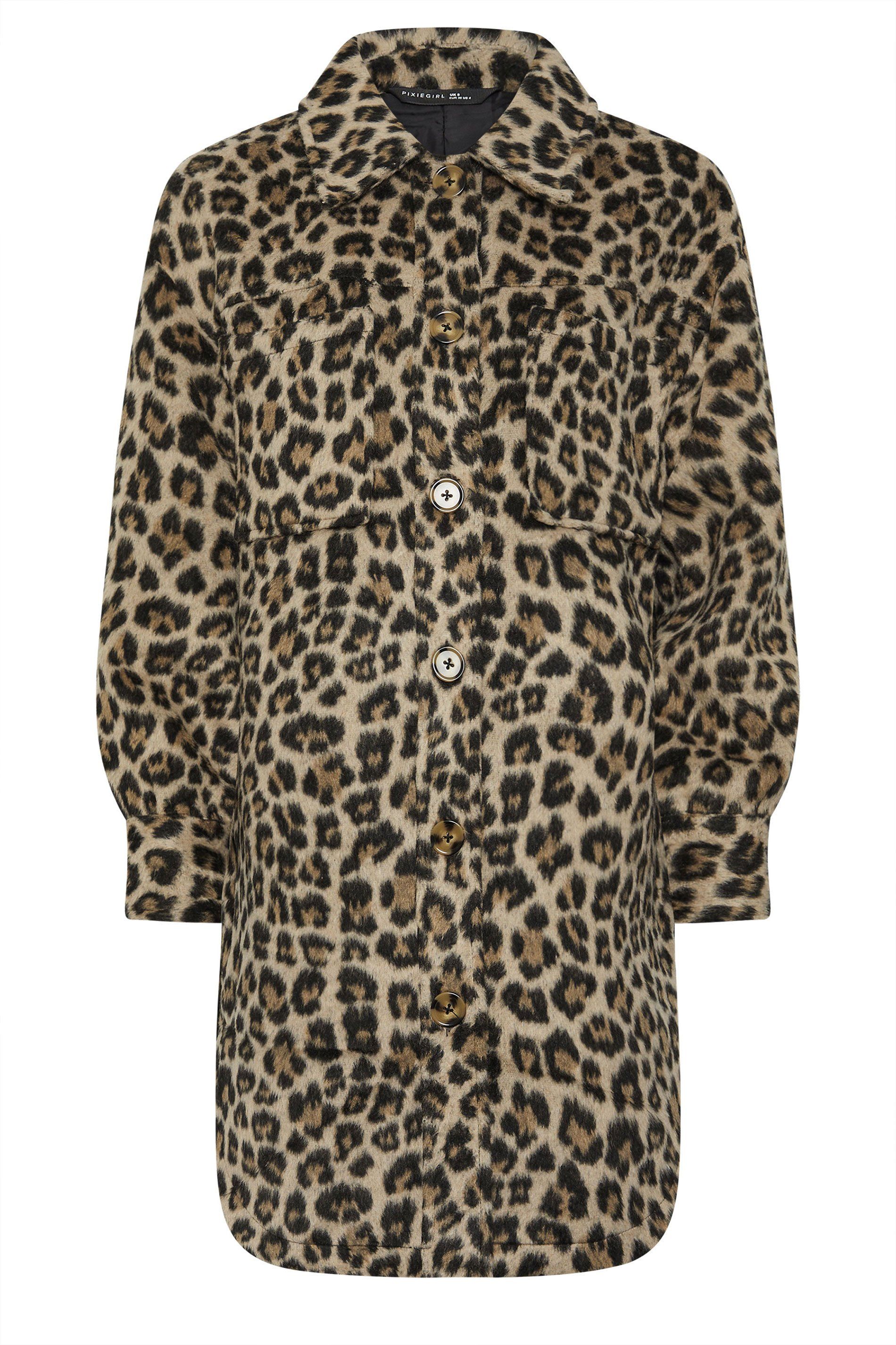 PixieGirl Petite Leopard Shacket