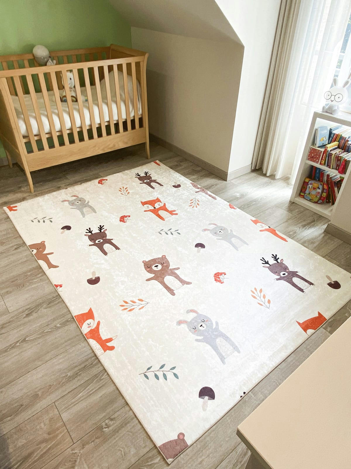 HAPPY - Tapis enfant animaux forêt 120x160