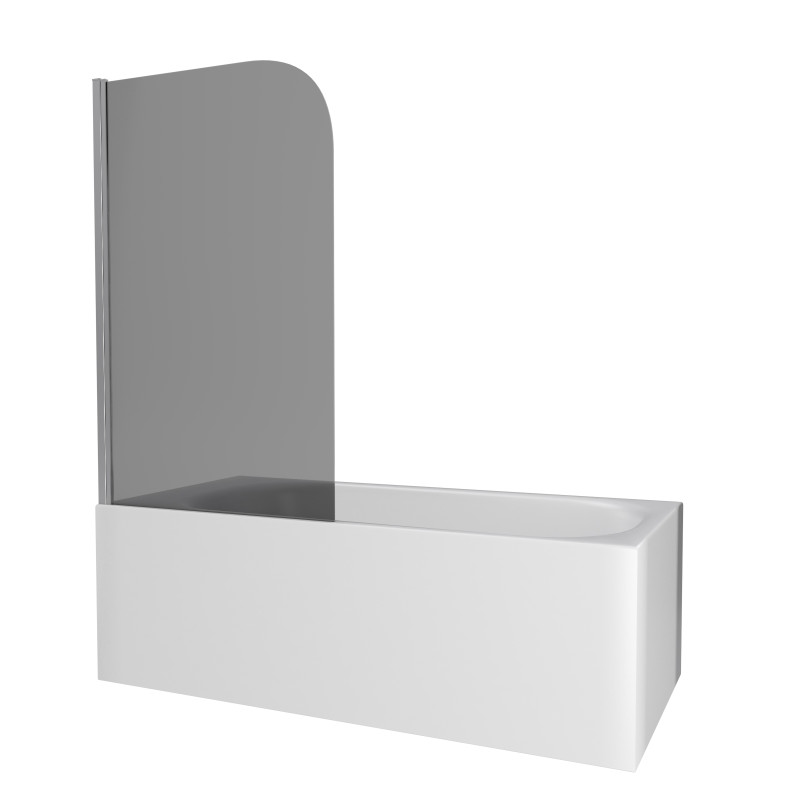 Paroi de bain Emily chromé 130 x 75 cm AURLANE