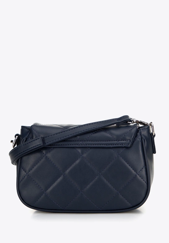 Damska crossbody z ekoskóry w przeszycia granatowa