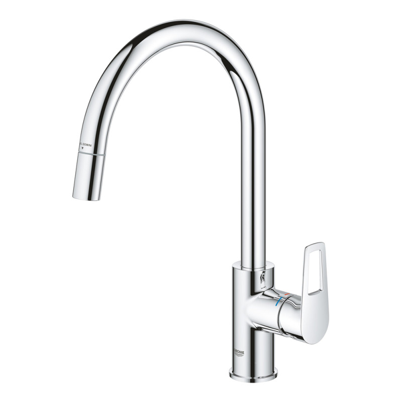 Mitigeur pour évier de cuisine avec bec en C StartLoop chrome GROHE
