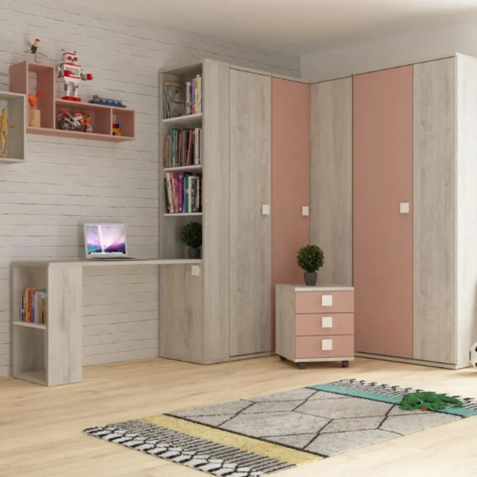 Nachtkastje Cascina - 45x46x60 cm - Roze