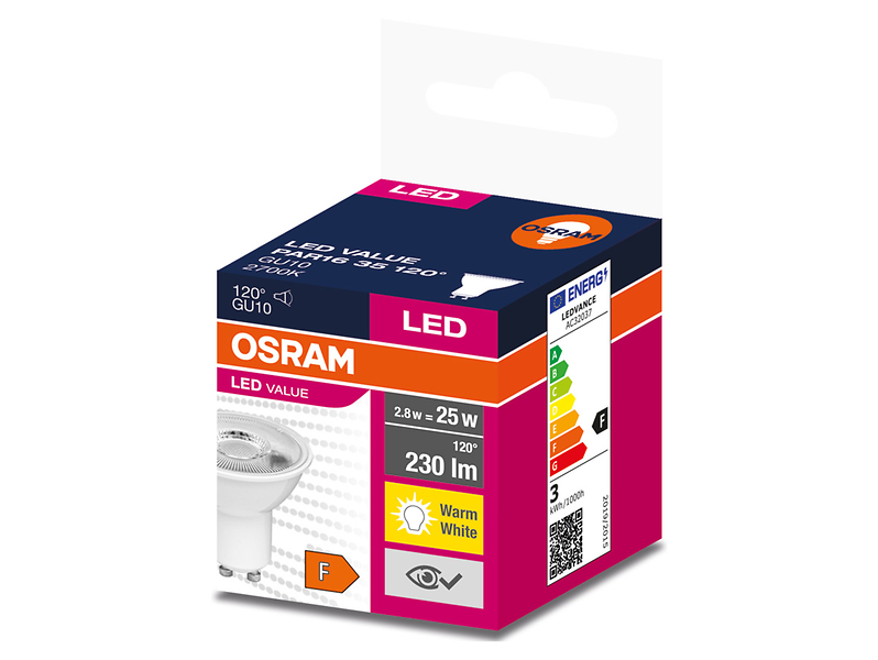 Żarówka LED GU10z ciepłą barwą światła