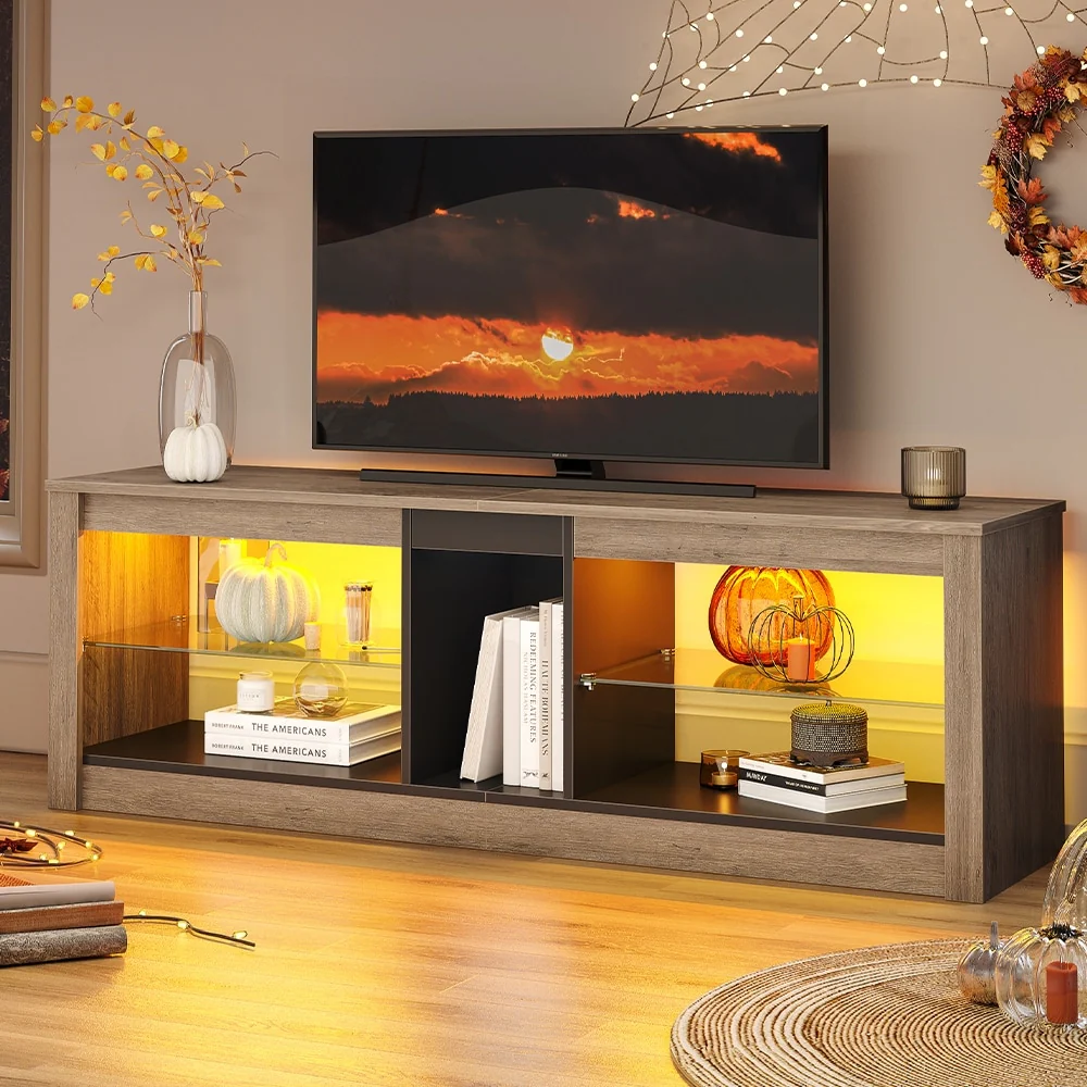 55 inch Entertainment Center LED TV Stand up to 65 Inch TVs for Living Room - 55 inches