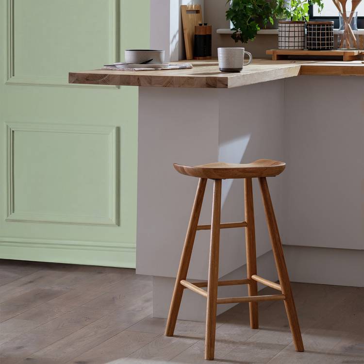 Habitat Barnwell Oak Tall Stool - Natural